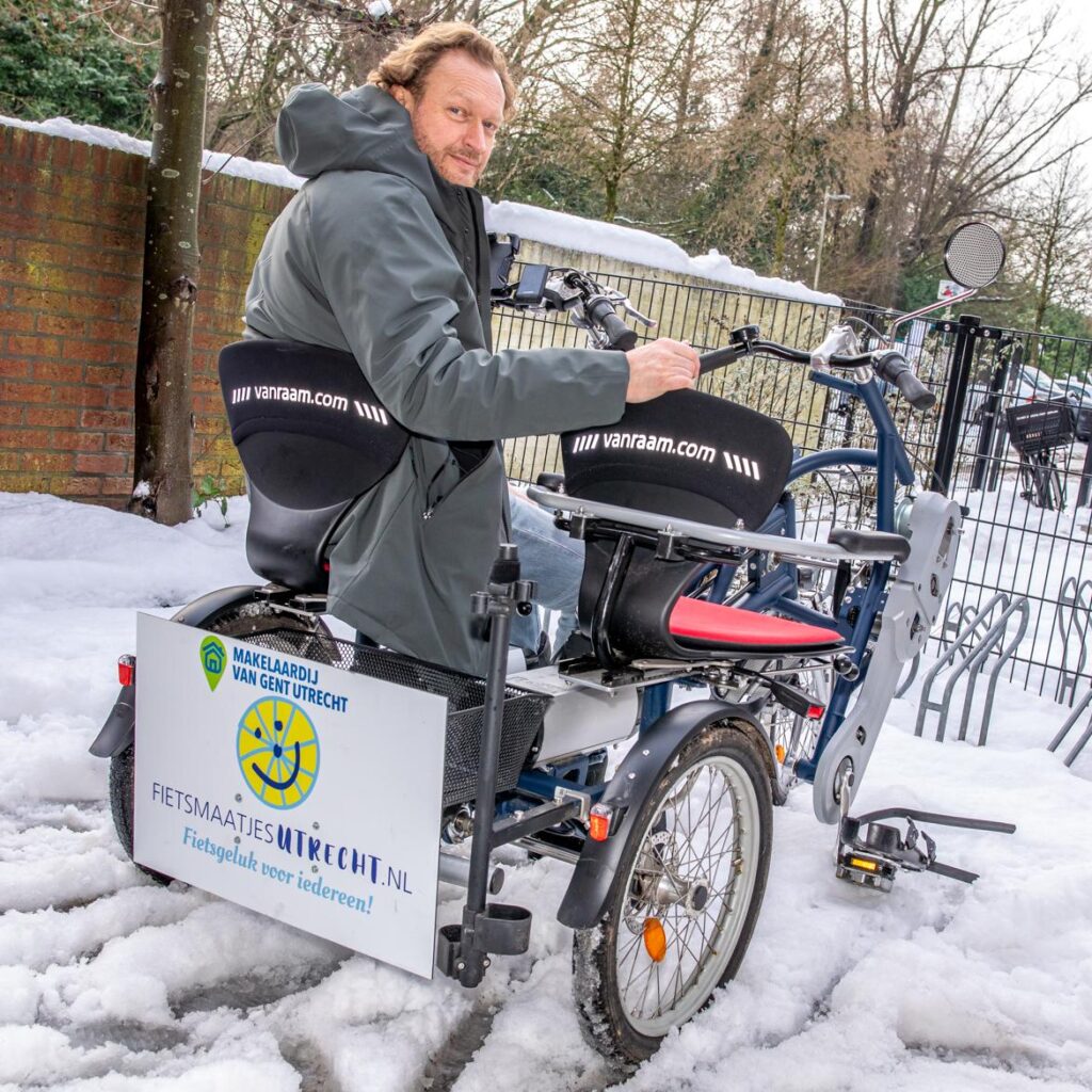 Michel van der Grinten, maatjesmakelaar en fietsbeheerder Leidsche Rijn